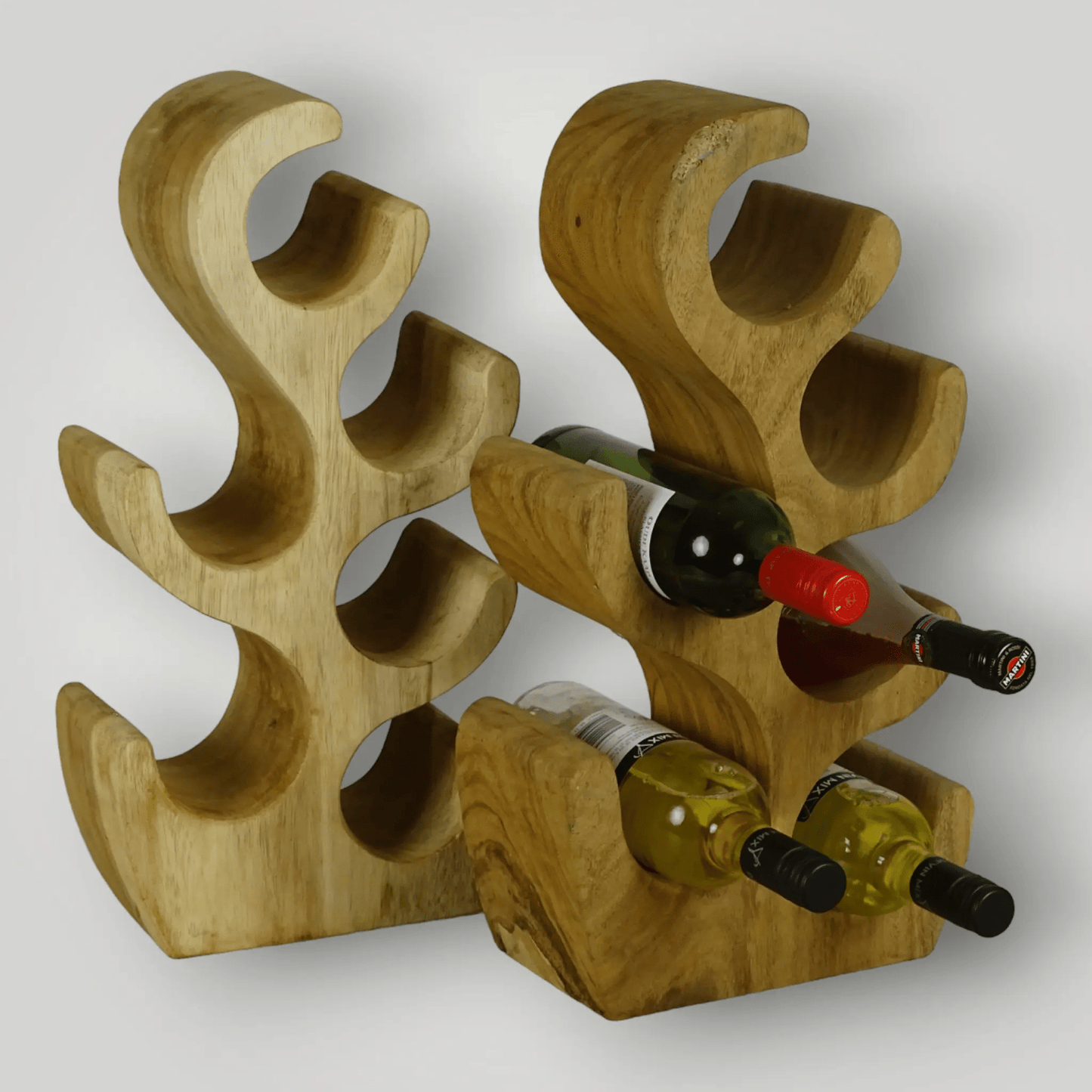 Suar houten wijnrekken 2+1 Gratis - Larix - Meubelen.be