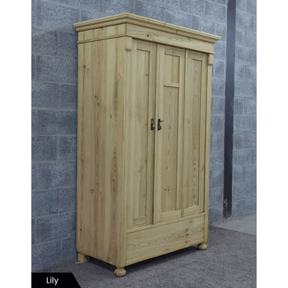 Oud grenen garderobekasten voor in de hal - Larix - Meubelen.be
